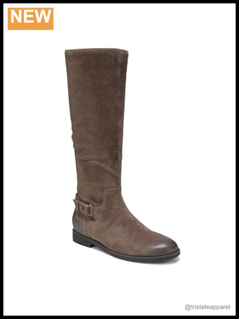 Vionic Rochelle Knee-High Fashion Boots Waxed Suede Flat Heel